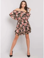 Šaty DHJ SK 15015 2.73P čierna a ružová