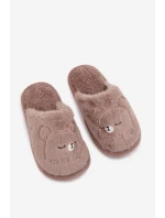 Detské papuče s kožušinou - tmavobéžové Norene Detské papuče s kožušinou - tmavobéžové Norene