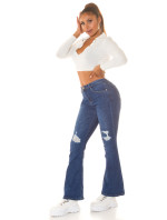 Sexy Highwaist Wide Leg Jeans in Used Look