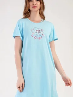 Dámska nočná košeľa s krátkym rukávom Eliska mint - Vienetta