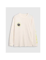 Pánske tričko s potlačou Regular Longsleeve 4F 4FWSS25TLONM392-11S pánske