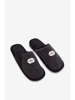Pánské pantofle s nášivkou Černé Presine
