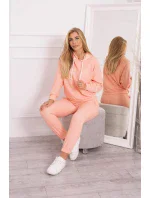 Súprava mikiny s kapucňou marhuľová