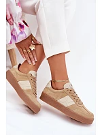Dámske semišové tenisky SS2D4022 beige - Just Dare Dámske semišové tenisky SS2D4022 beige - Just Dare