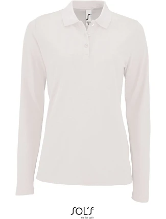 SOL'S Perfect LSL Women Dámske piqué polo s dlhým rukávom 25.2083 biele SOL'S Perfect LSL Women Dámske piqué polo s dlhým rukávom 25.2083 biele