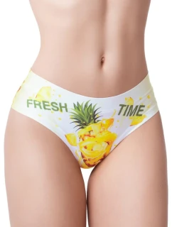 Dámske nohavice Slinky Fresh Summer 2 White with Yellow Pattern - Meméme