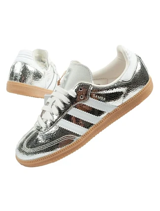 Adidas dámske športové topánky Samba OG silver tenisky módne kožené dámske Adidas dámske športové topánky Samba OG silver tenisky módne kožené dámske