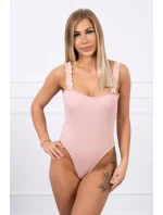 Body bez ramienok tmavo púdrovo ružové