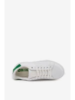 Trampki Sneakersy Męskie Z Eko Skóry Big Star OO174116 Biało-Zielone