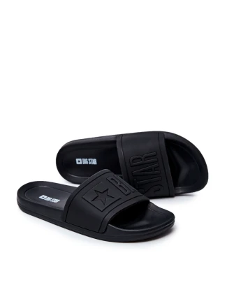 Klapki Męskie Big Star Gumowe Czarne DD174690