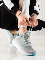 Luxusné dámske šedo-strieborné tenisky bez podpätku Luxusné dámske šedo-strieborné tenisky bez podpätku