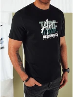 Pánske tričko s potlačou čierne FashionStreet RX5391 Pánske tričko s potlačou čierne FashionStreet RX5391