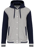 Kariban K 4003 Unisexová bunda s kapucňou „Teddy“ 20.4003 oxford grey/navy/white Kariban K 4003 Unisexová bunda s kapucňou „Teddy“ 20.4003 oxford grey/navy/white