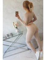 Súprava s blúzkou béžová