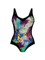 Jednodielne plavky 7373 M1 čierne s potlačou - Anita