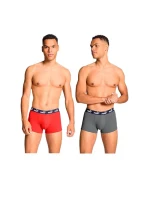 Puma Pánske boxerky 2-pack Červená šedá pohodlná bavlna Puma Pánske boxerky 2-pack Červená šedá pohodlná bavlna