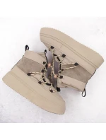 Dámske snežnice na platforme WOL280B Beige - Potocki