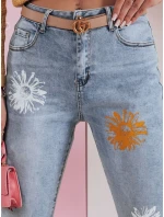 FLORENSSO modré dámske džínsy slim fit FashionStreet UY2467