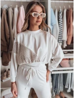 Dámska oversize mikina butterscotch ELEGRA ecru FashionStreet RY2795