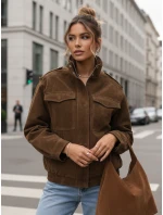 Dámska semišová bomber bunda FashionStreet TY5578