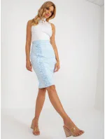 Sukňa LK SD 506633.11 svetlo modrá