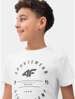 Chlapčenské tričko 4FJSS23TTSHM294 biele - 4F