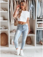 Dámske džínsové nohavice mom fit MOMWAY blue FashionStreet UY2489 Dámske džínsové nohavice mom fit MOMWAY blue FashionStreet UY2489