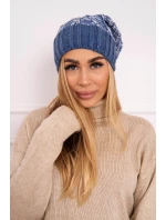 Milano fleecová čiapka K203 denim melange+jeans
