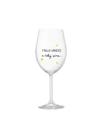 MILUJI VÁNOCE A TAKY VÍNO - čirá sklenice na víno 350 ml