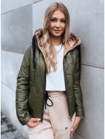 Dámska prešívaná jesenná bunda LOVE YOU zelená FashionStreet TY3836 Dámska prešívaná jesenná bunda LOVE YOU zelená FashionStreet TY3836