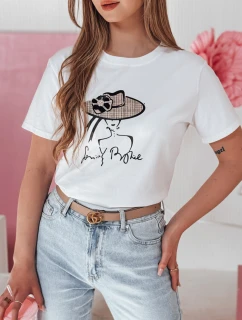 Dámske tričko s potlačou WOMANPOW white FashionStreet RY2804
