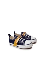 Dziecięce Niskie Trampki BIG STAR JJ374077 Granatowe