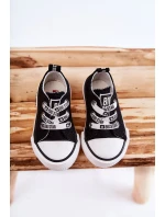 Dziecięce Materiałowe Trampki BIG STAR KK374049 Czarno-Białe