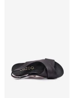 Zazoo 40407 Sandały Skórzane Damskie Czarne
