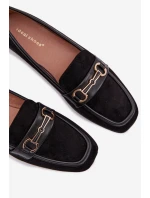 Dámské loafers Mokasyny s ozdobou Černé Palerina