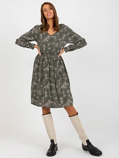Šaty D73771M30365A v khaki farbe