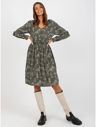 Šaty D73771M30365A v khaki farbe Šaty D73771M30365A v khaki farbe