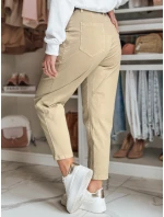 Dámske bavlnené nohavice CHINOSKA dark beige FashionStreet UY2556 Dámske bavlnené nohavice CHINOSKA dark beige FashionStreet UY2556