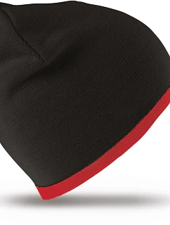 Result Headwear RC 046X Obojstranná pletená čiapka 28.046X čierna/červená