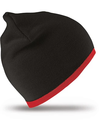 Result Headwear RC 046X Obojstranná pletená čiapka 28.046X čierna/červená