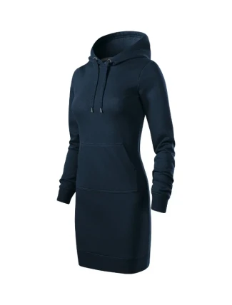 Dámske šaty na zapínanie tmavomodré