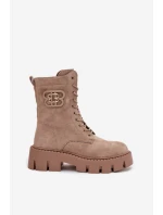 Dámska zateplená členková obuv so zdobením DA183P Beige - Seastar Dámska zateplená členková obuv so zdobením DA183P Beige - Seastar