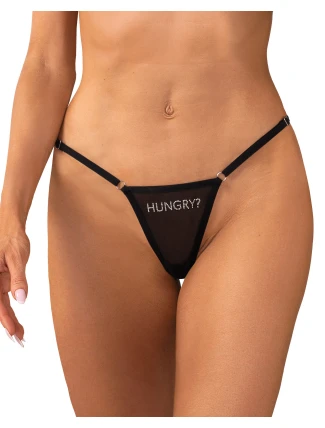 Dámske sexy tangá Violami Hungry black - Obsessive