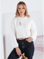 Dámsky oversize sveter BILLIS ecru FashionStreet MY2284