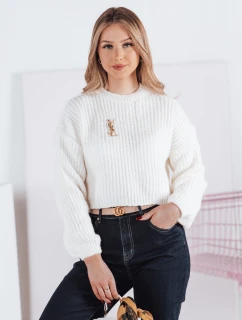 Dámsky oversize sveter BILLIS ecru FashionStreet MY2284
