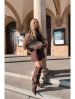 Kozaki Damskie Na Szpilce Wsuwane Czekoladowe Mavilla