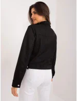 Dámska krátka bunda z brúsenej kože BA KR 2702.13 Čierna - FPrice Dámska krátka bunda z brúsenej kože BA KR 2702.13 Čierna - FPrice