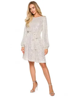 Šaty áčkového strihu M715 šampanská - Moe