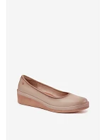 Kožené dámske topánky na platforme Vinceza Beige Kožené dámske topánky na platforme Vinceza Beige