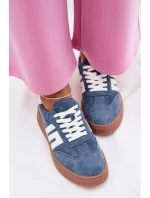 Dámské tenisky z přírodního semiše modré Delyssia